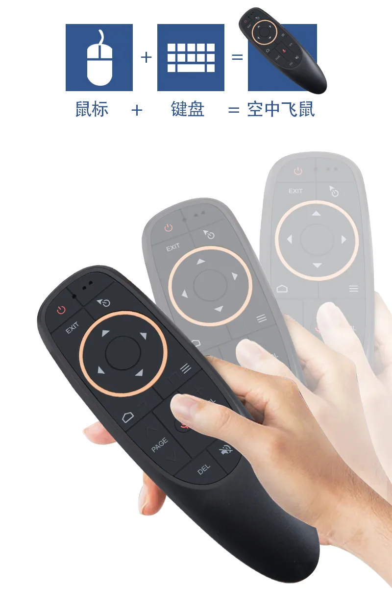 G10S PRO BTS Voice Air Squirrel Gyroscope Wireless Infrared Backlit TV Set Top Box Remote Control 7