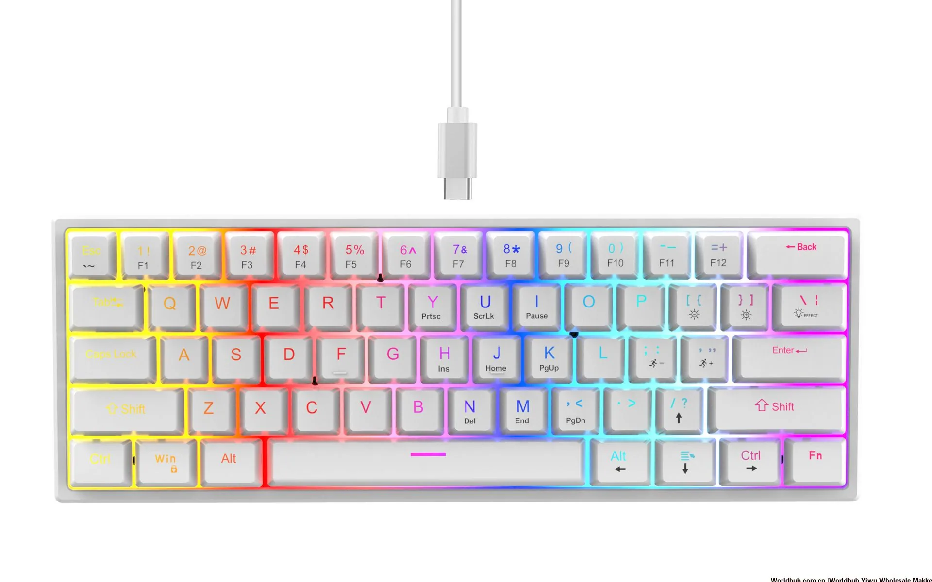 True mechanical keyboard source factory RGB game blue shaft dustproof and waterproof 104 key competitive metal keyboard wholesal 5
