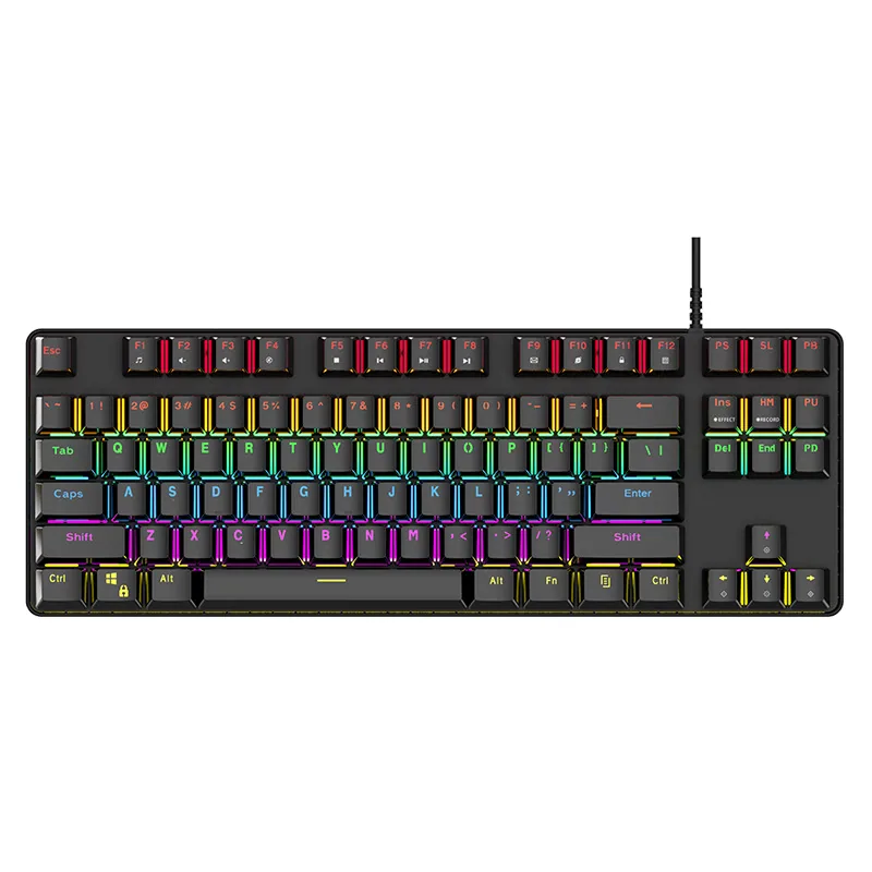 True mechanical keyboard source factory RGB game blue shaft dustproof and waterproof 104 key competitive metal keyboard wholesal 3