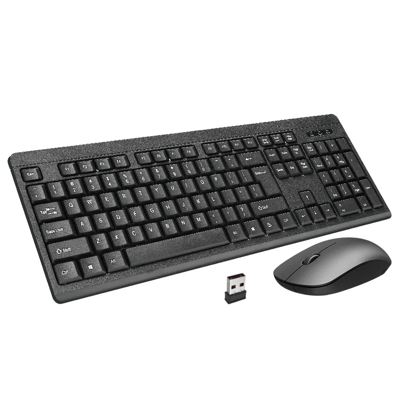 Factory direct supply 2.4G wireless keyboard and mouse set business office gaming wireless keyboard and mouse wholesale cross-bo 2