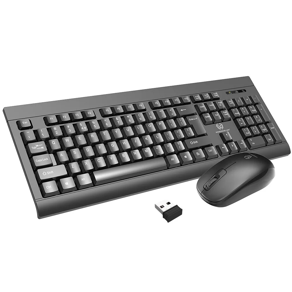 Factory direct supply 2.4G wireless keyboard and mouse set business office gaming wireless keyboard and mouse wholesale cross