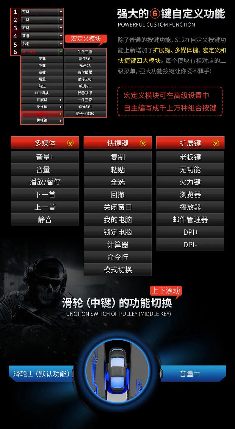 Source Factory Wrangler G11 Gaming E-Sports Mechanical Mouse Macro Definition Glowing Wired Mouse Computer Accessories 23