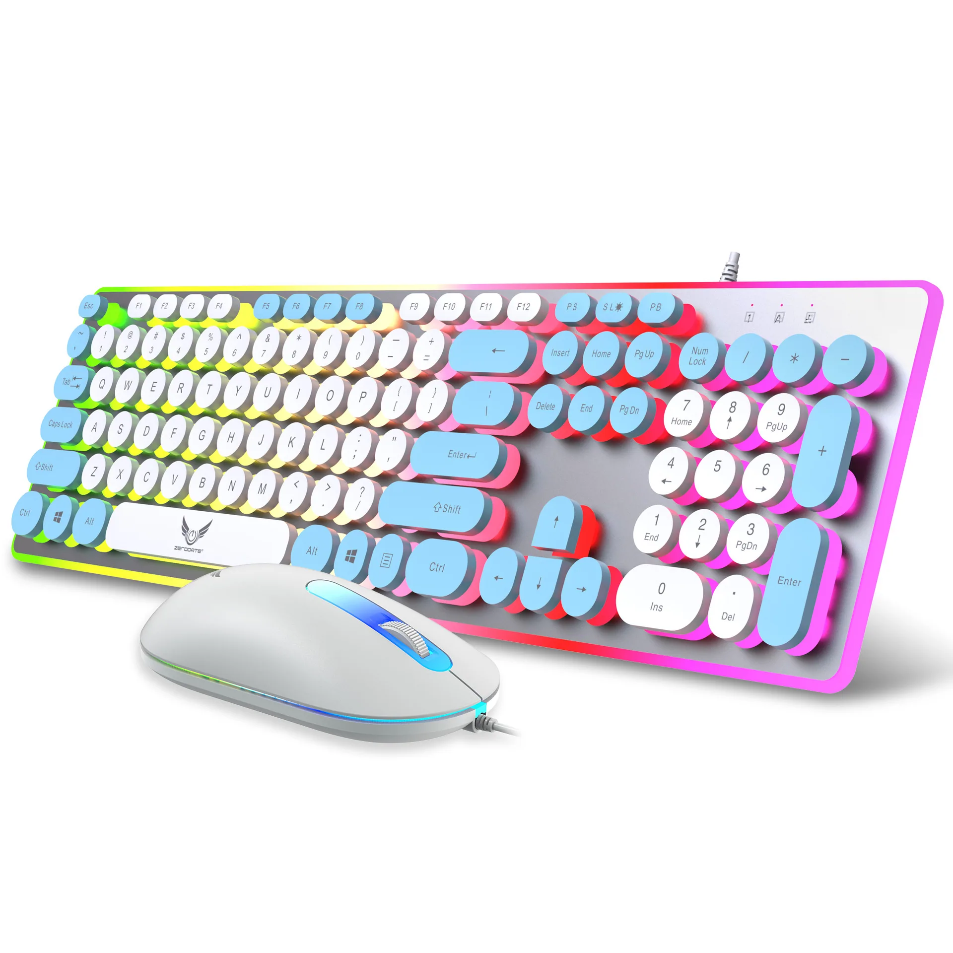 Zero Point Covenant K13 Wired USB Keyboard Mouse Set Mechanical Feel Luminous Game Keyboard and Mouse Computer Accessories 2