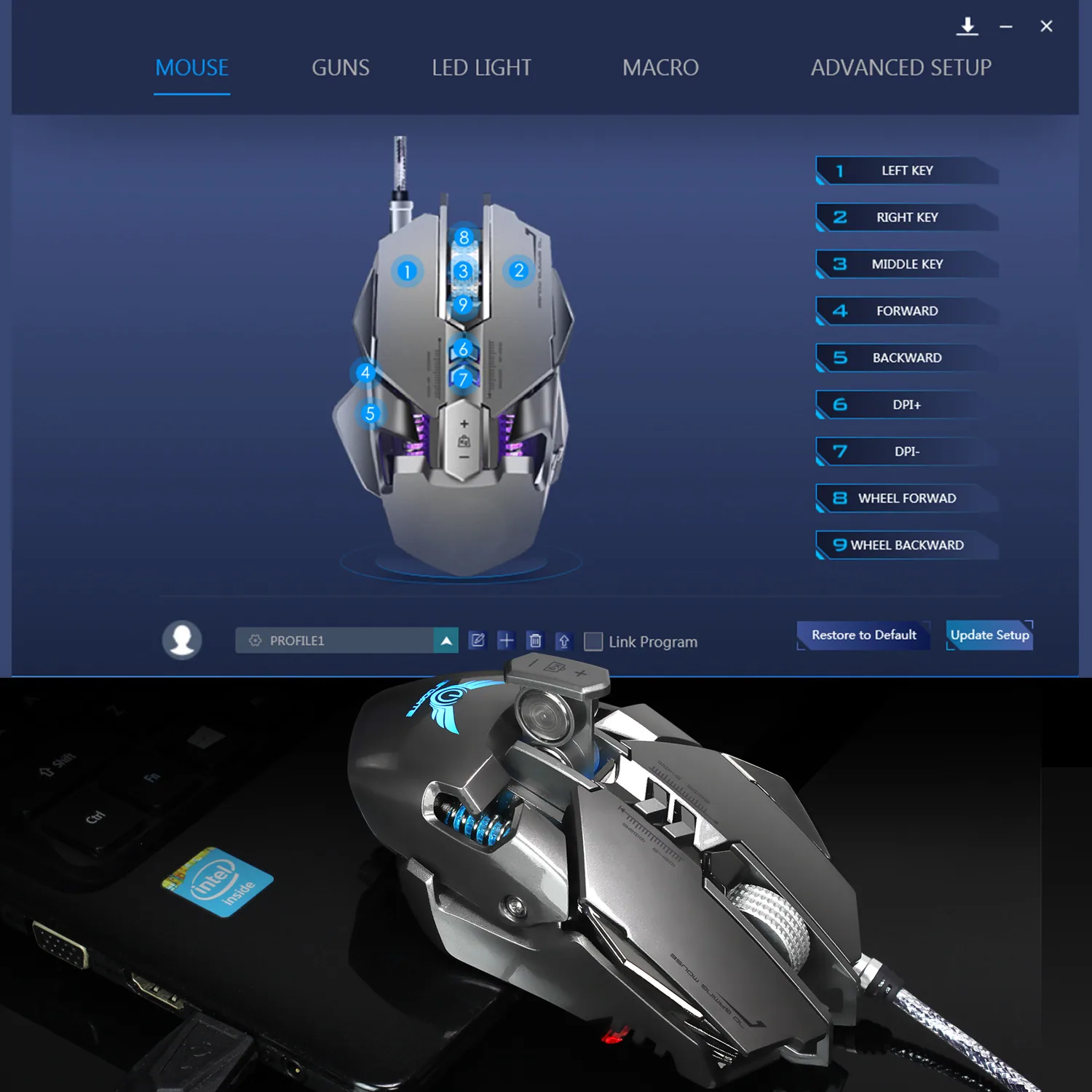 mechanical gaming mouse, PUBG, chicken eating, macro definition, colorful luminous computer, wired e-sports gaming mouse 47