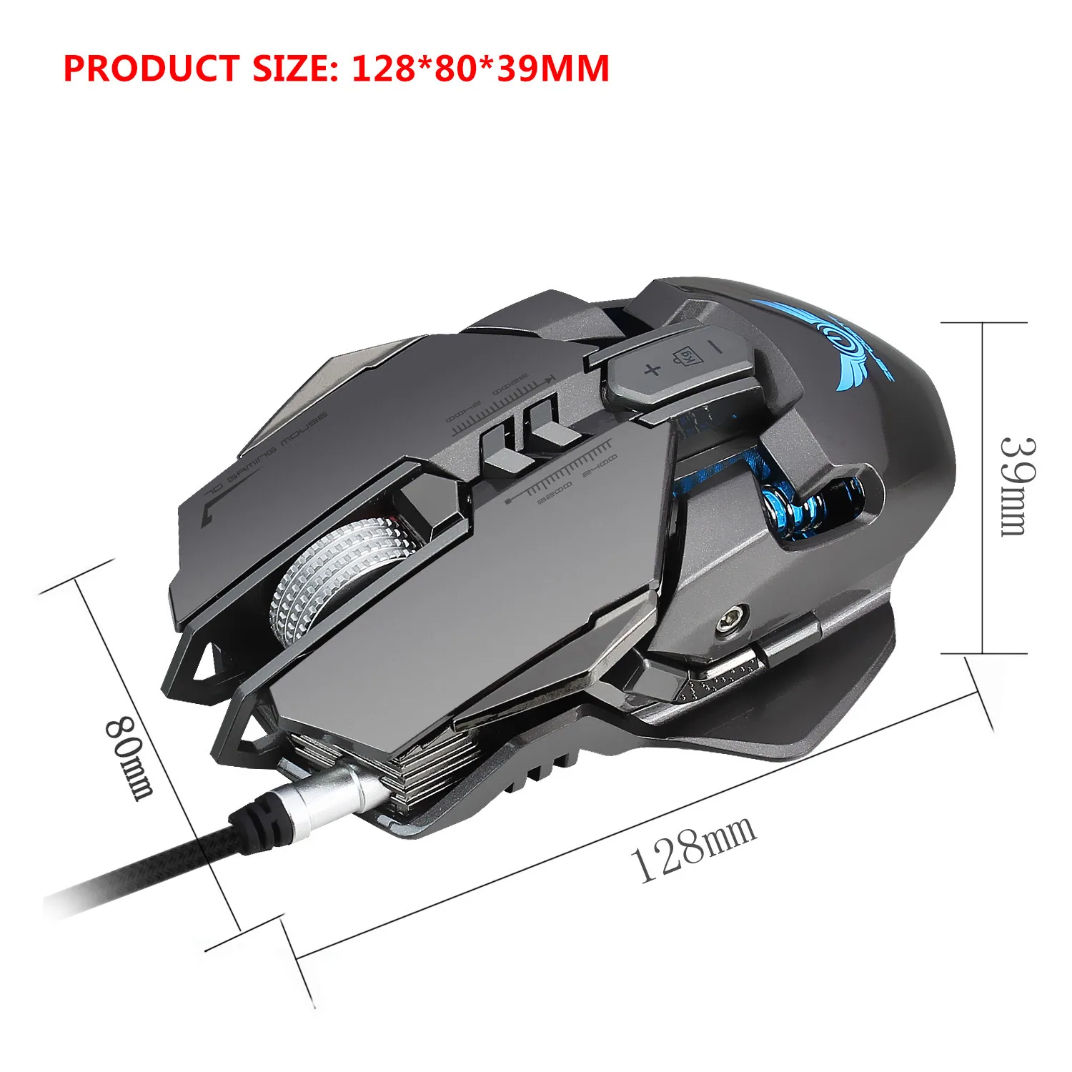 mechanical gaming mouse, PUBG, chicken eating, macro definition, colorful luminous computer, wired e-sports gaming mouse 42