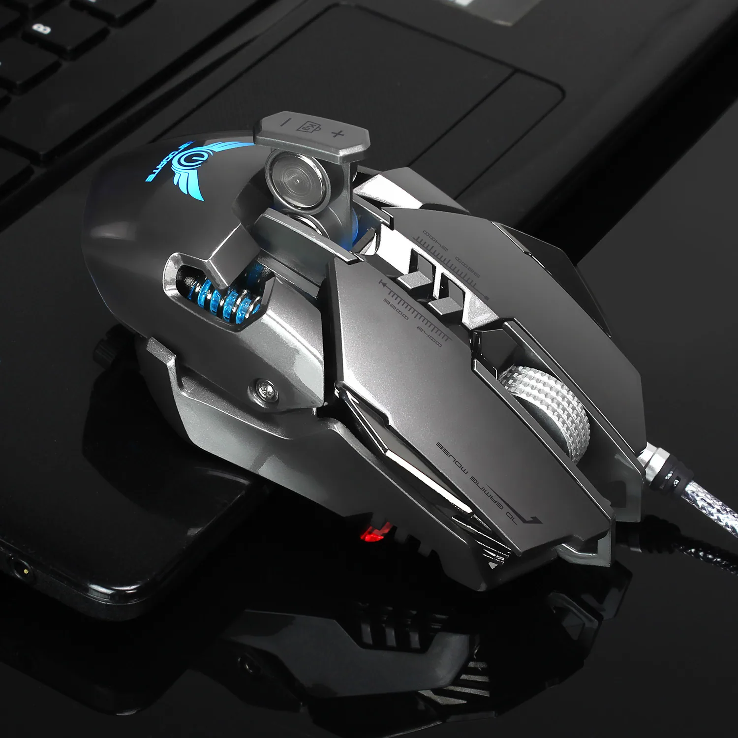 mechanical gaming mouse, PUBG, chicken eating, macro definition, colorful luminous computer, wired e-sports gaming mouse 61