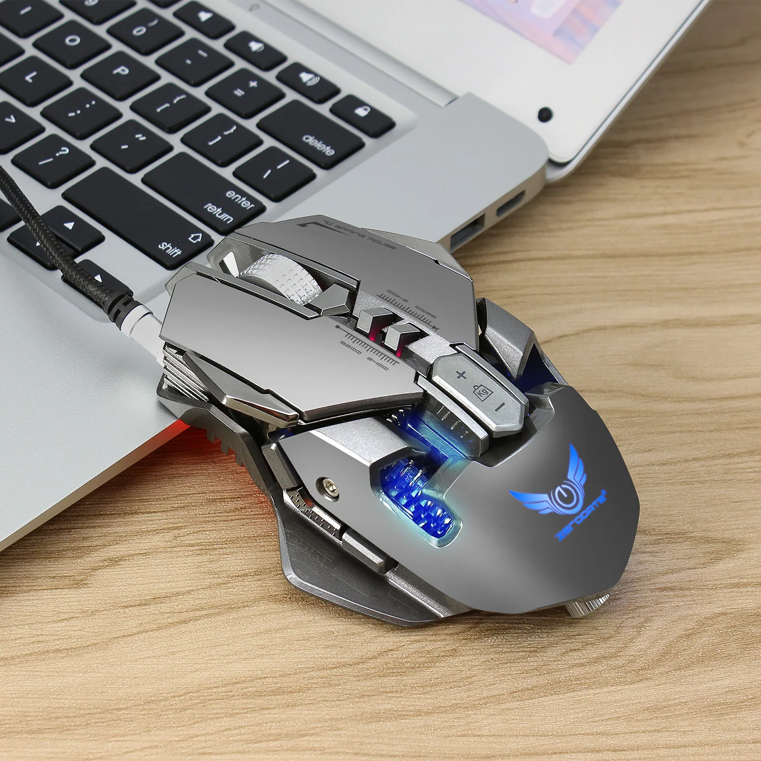 mechanical gaming mouse, PUBG, chicken eating, macro definition, colorful luminous computer, wired e-sports gaming mouse 60