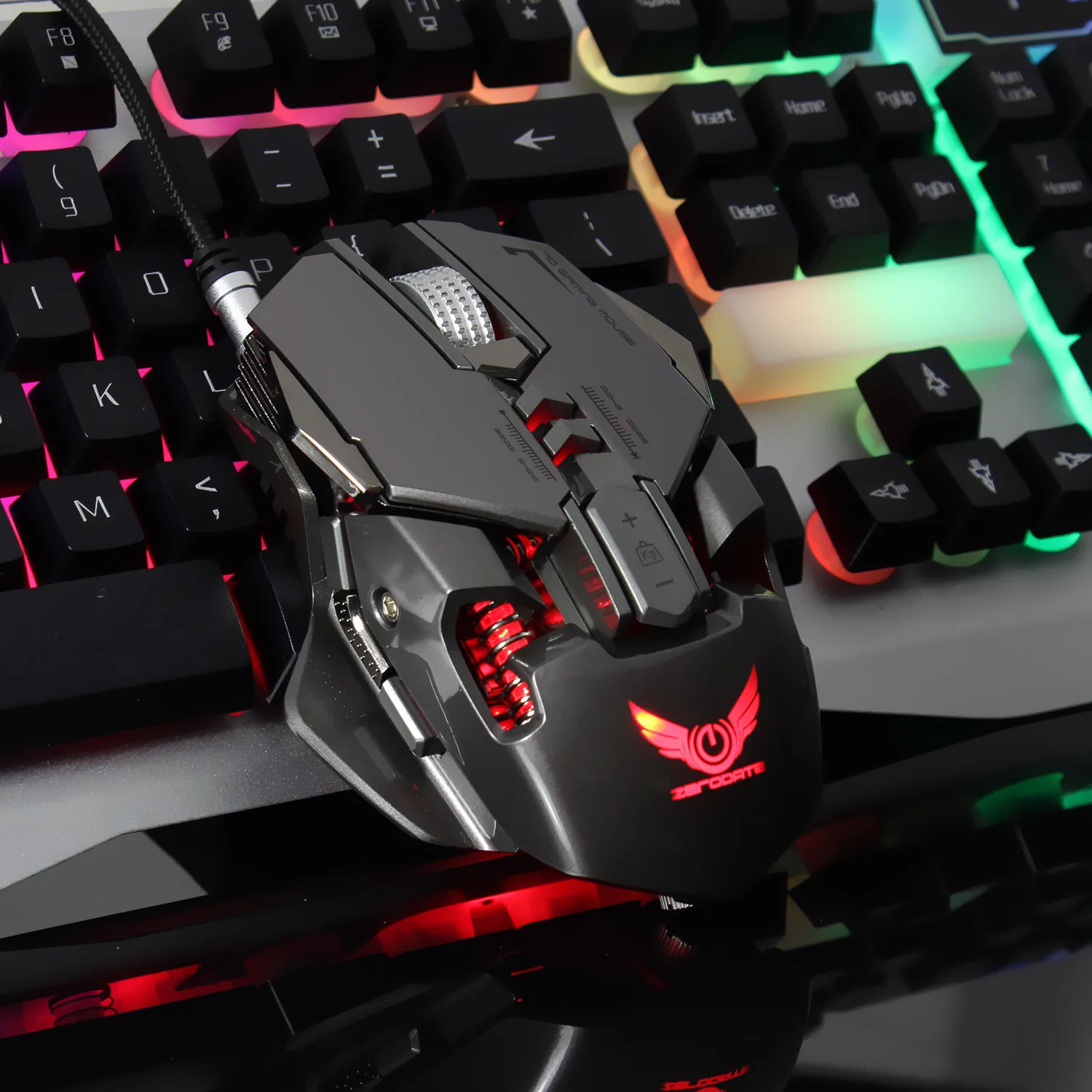 mechanical gaming mouse, PUBG, chicken eating, macro definition, colorful luminous computer, wired e-sports gaming mouse 53