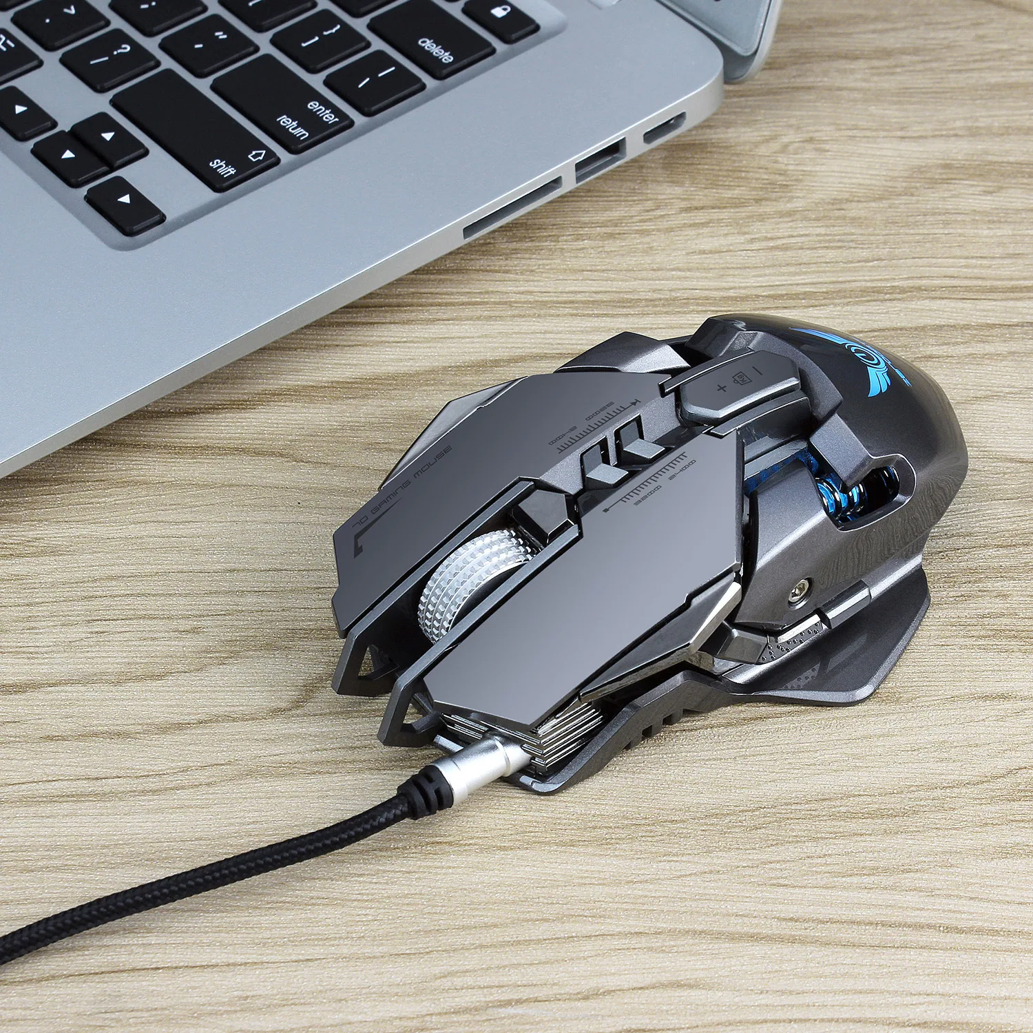 mechanical gaming mouse, PUBG, chicken eating, macro definition, colorful luminous computer, wired e-sports gaming mouse 63