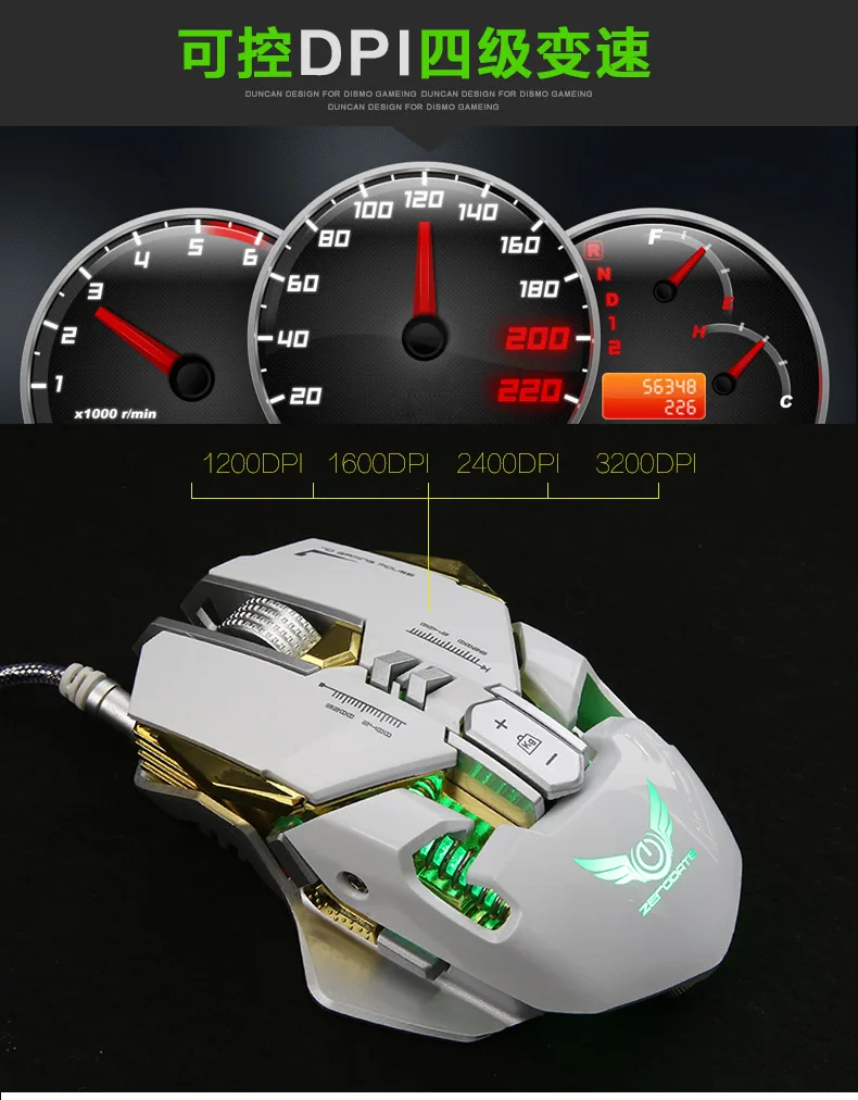 mechanical gaming mouse, PUBG, chicken eating, macro definition, colorful luminous computer, wired e-sports gaming mouse 41