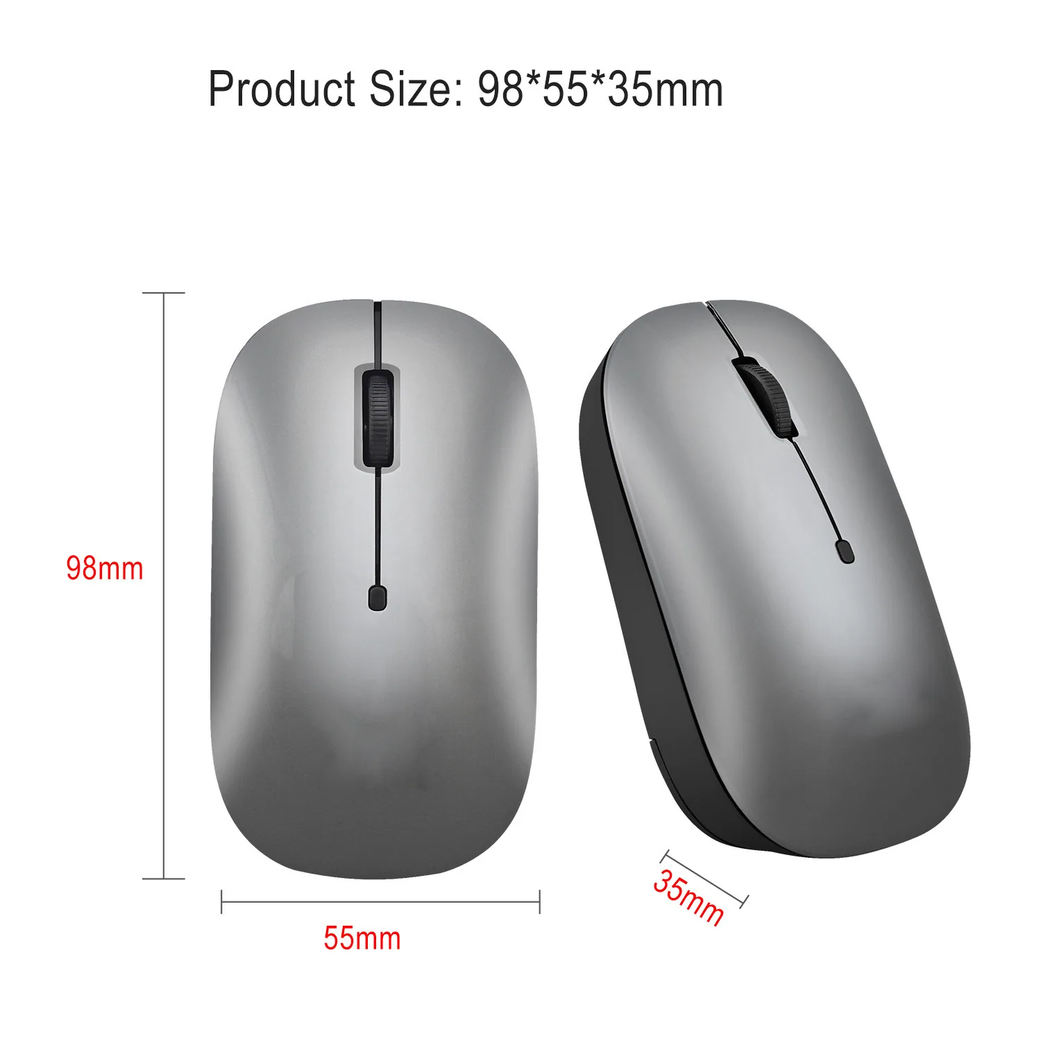 موس قابل شارژ بلوتوث سه حالته طرح ارگونومیک Mini Wireless Business Office Mouse Cross Border Factory 9