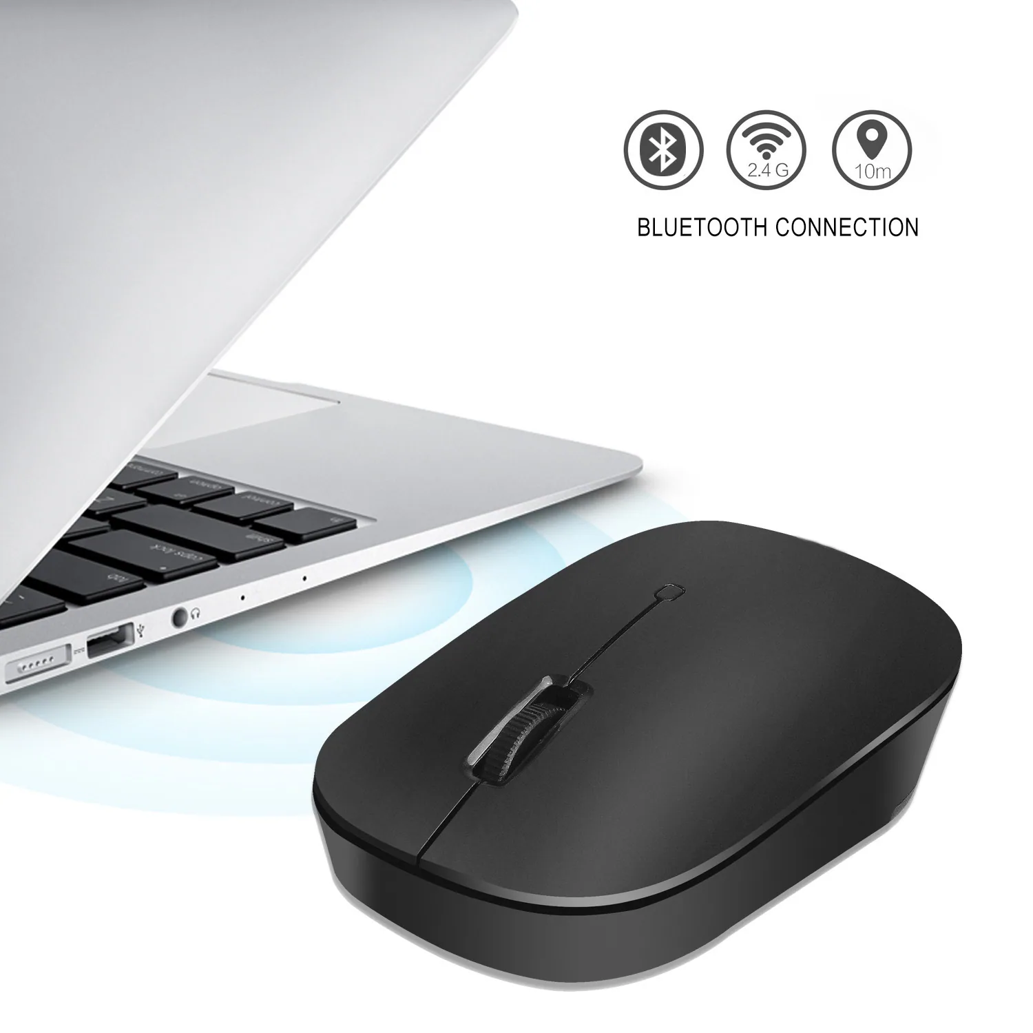 موس قابل شارژ بلوتوث سه حالته طرح ارگونومیک Mini Wireless Business Office Mouse Cross Border Factory 16