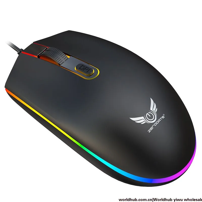 Manufacturer Internet celebrity model USB light-emitting wired mouse computer peripherals e-sports game dazzling RGB marquee mou