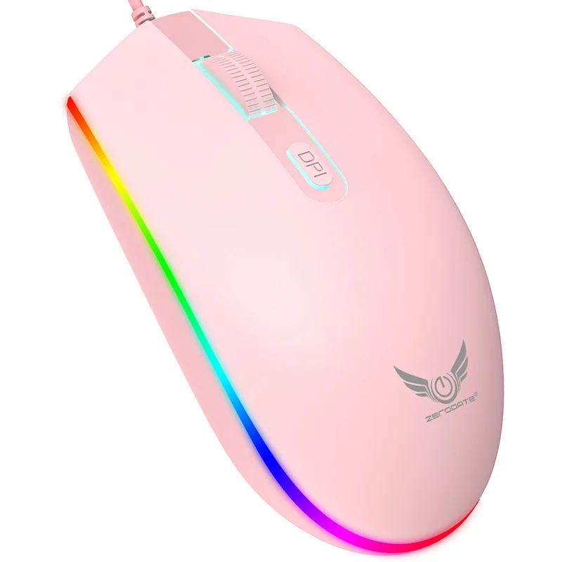Manufacturer Internet celebrity model USB light-emitting wired mouse computer peripherals e-sports game dazzling RGB marquee mou 3