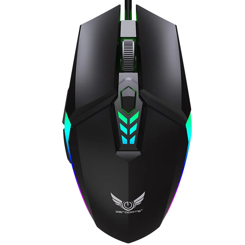 Game Mouse Source Factory Machinery Colorful Luminous RGB Competitive Home Office Wired Mouse Wholesale Customization 18
