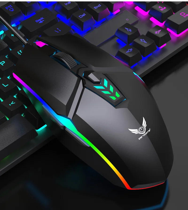 Game Mouse Source Factory Machinery Colorful Luminous RGB Competitive Home Office Wired Mouse Wholesale Customization 17