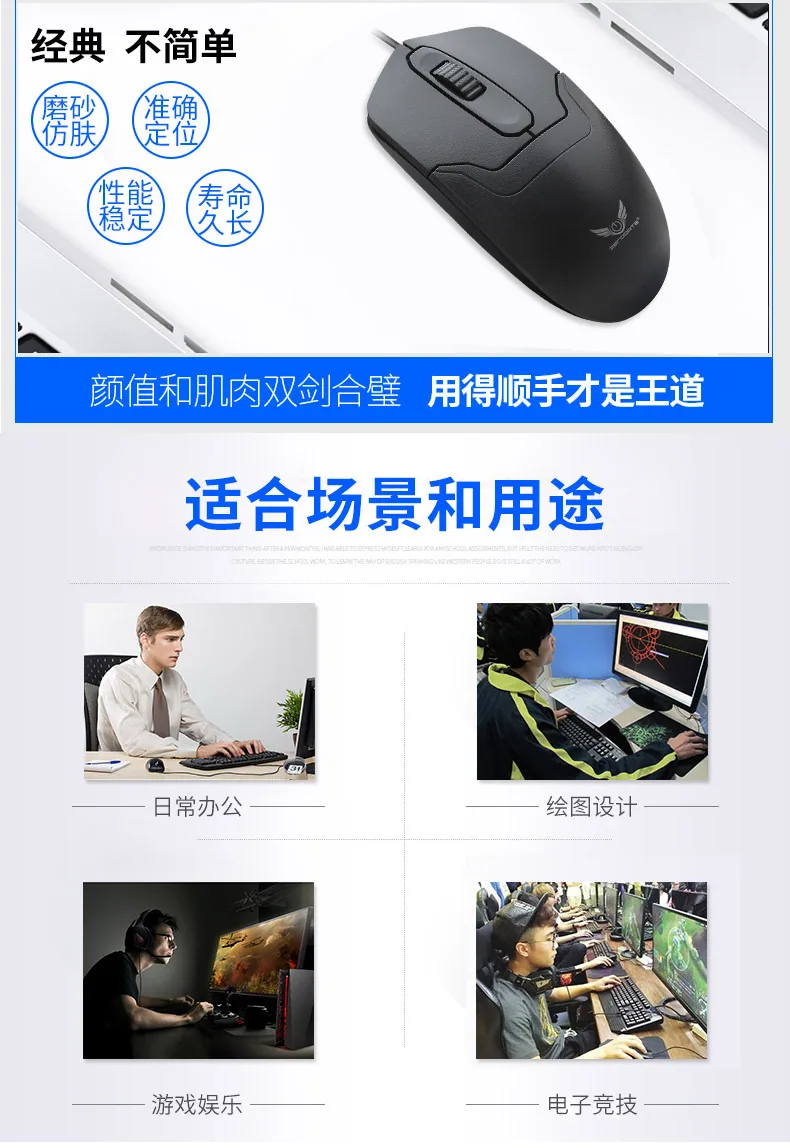 M510 office wired mouse USB gaming e-sports laptop office universal 9