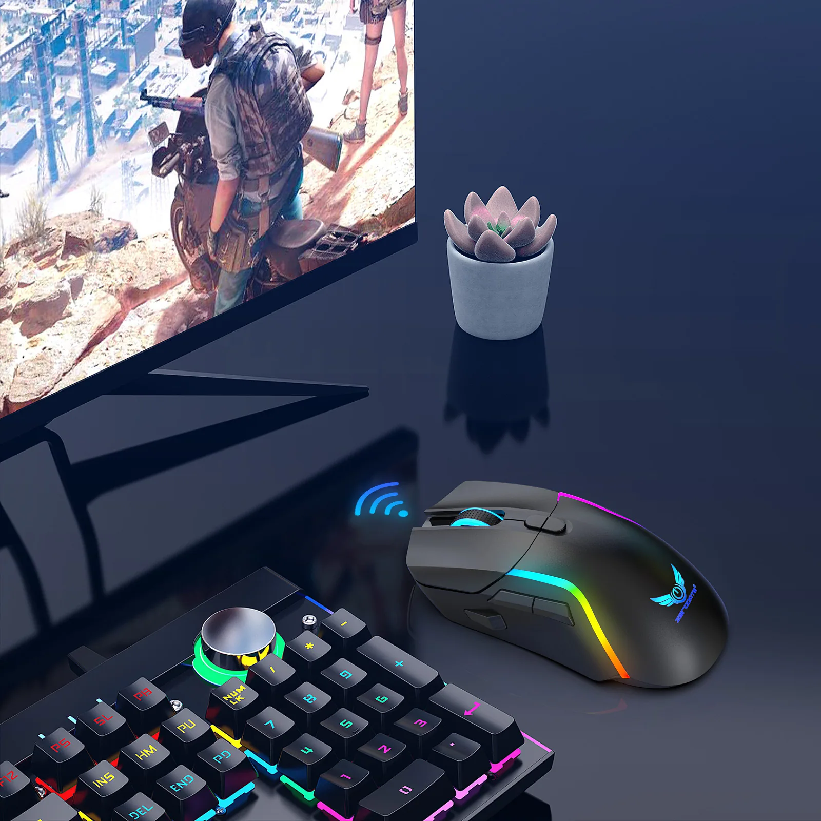 2.4G Wireless Dual Mode Wired Gaming Mouse Computer Notebook Gamer Office RGB Illuminated Mouse Span 14