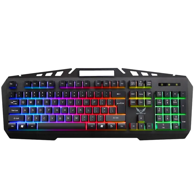 Source Factory Punk Wired Keyboard Computer Universal USB Luminous Gaming Keyboard Multimedia Function Waterproof 2