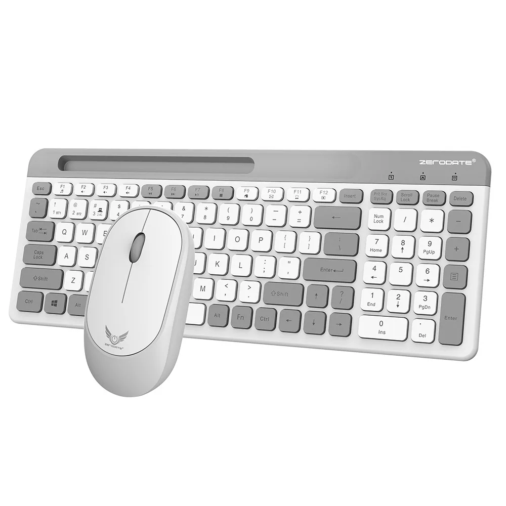 Three-mode wireless bluetooth keyboard and mouse set, home office, mobile phone, t, notebook, desktop computer, universal 21