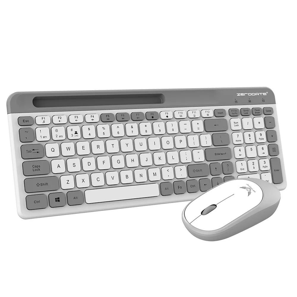 Three-mode wireless bluetooth keyboard and mouse set, home office, mobile phone, t, notebook, desktop computer, universal 20