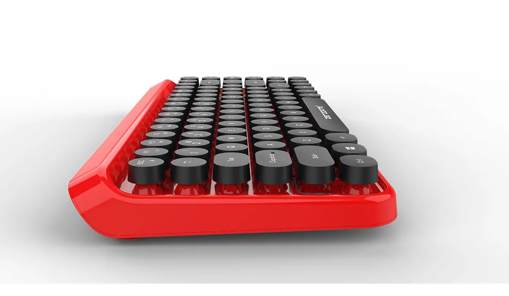 2.4G Wireless Keyboard and Mouse Punk Retro DOT Dot Keyboard Office Notebook Wireless Keyboard Mouse Set 14