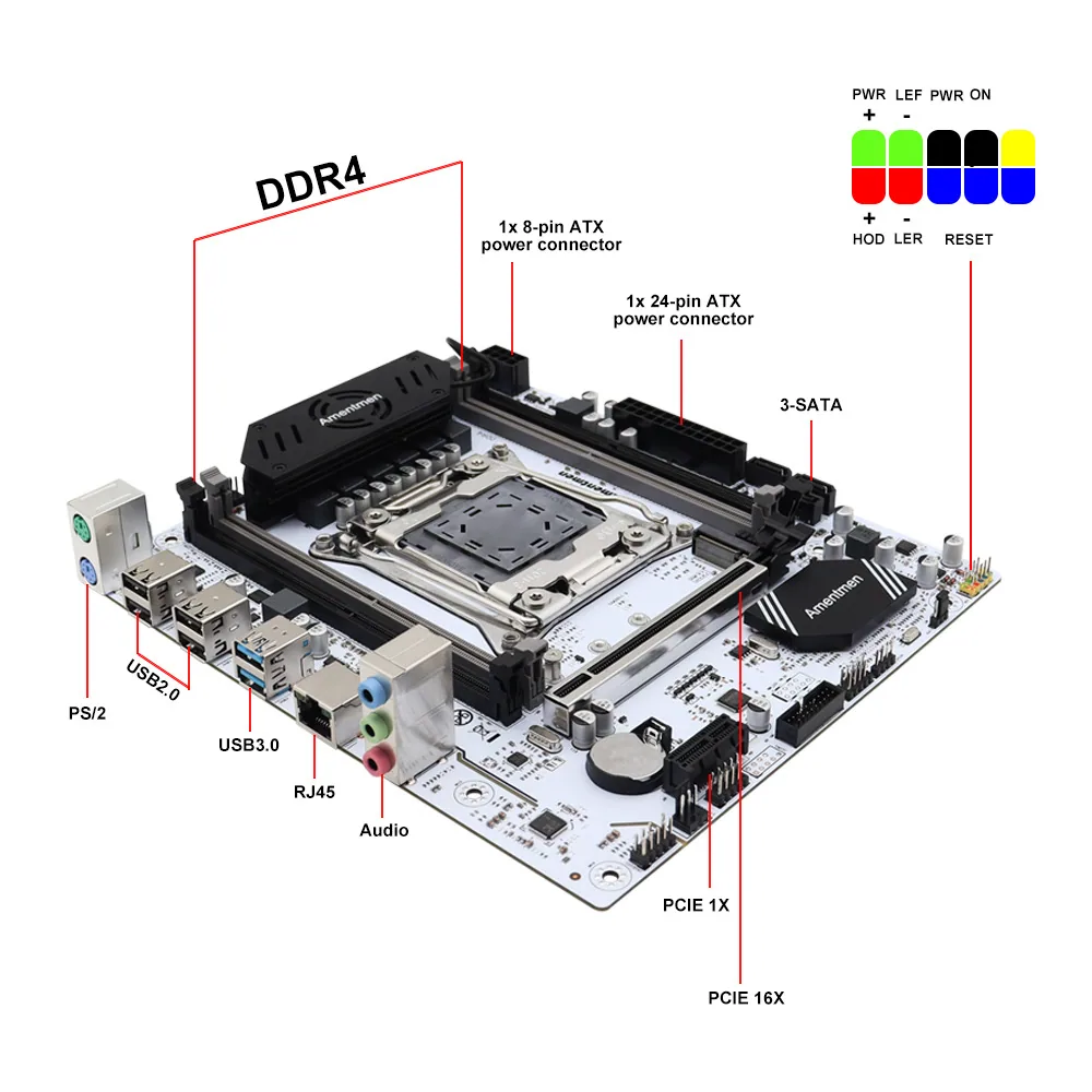 Amentmen motherboard X99A4 original DDR4 motherboard LGA2011-3 dual channel 3
