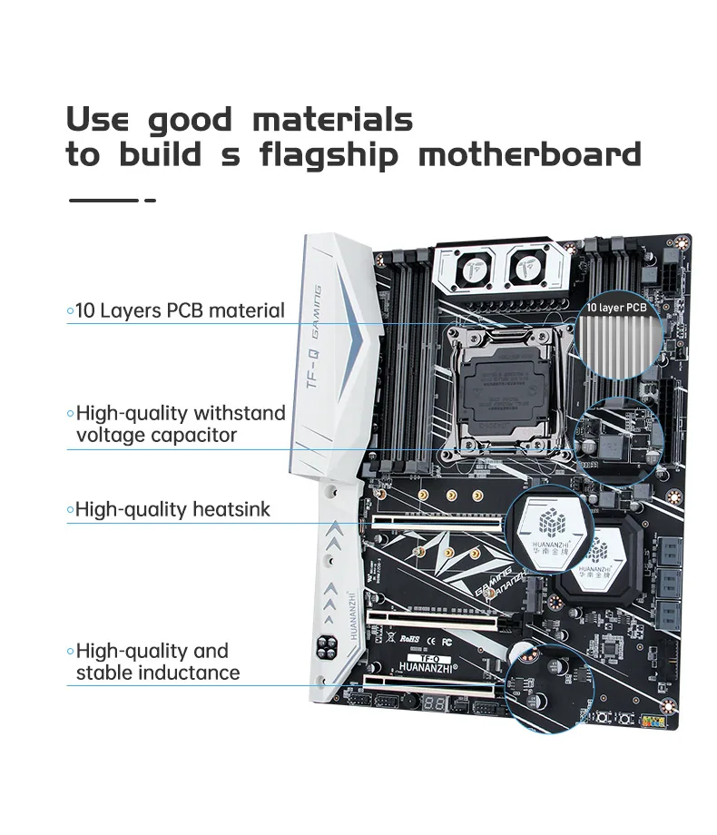 The huananzhi x99 gaming TF-Q large board motherboard supports v3 v4cpu DDR3 DDR4 memory 3