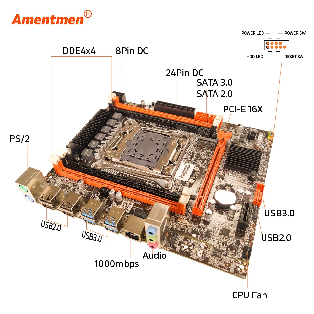 New X99 motherboard 2680V3 CPU 2x 8G PC/REG DDR4 memory studio multi-open set 2