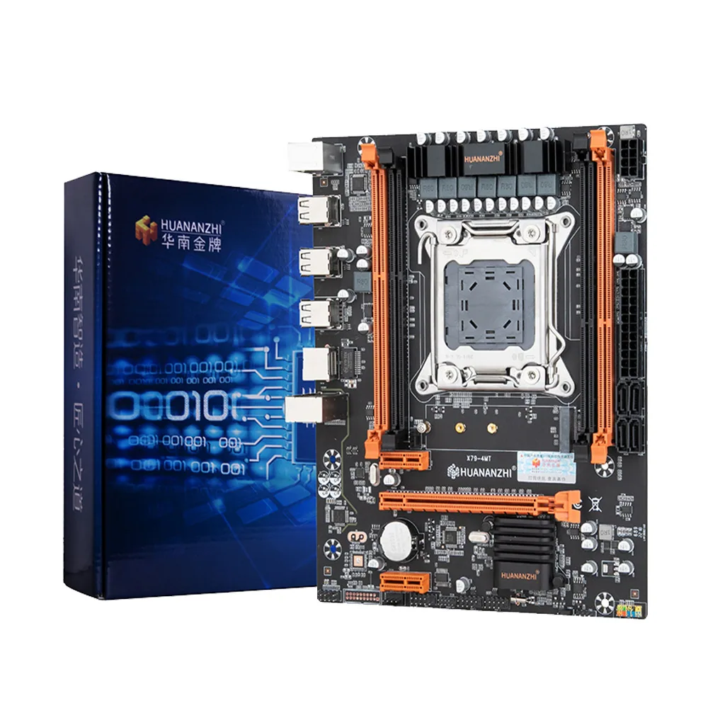 huananzhi X79 4MT 데스크탑 컴퓨터 마더보드 세트 2 x 8G 1600mHz 메모리 2650V2 CPU 3