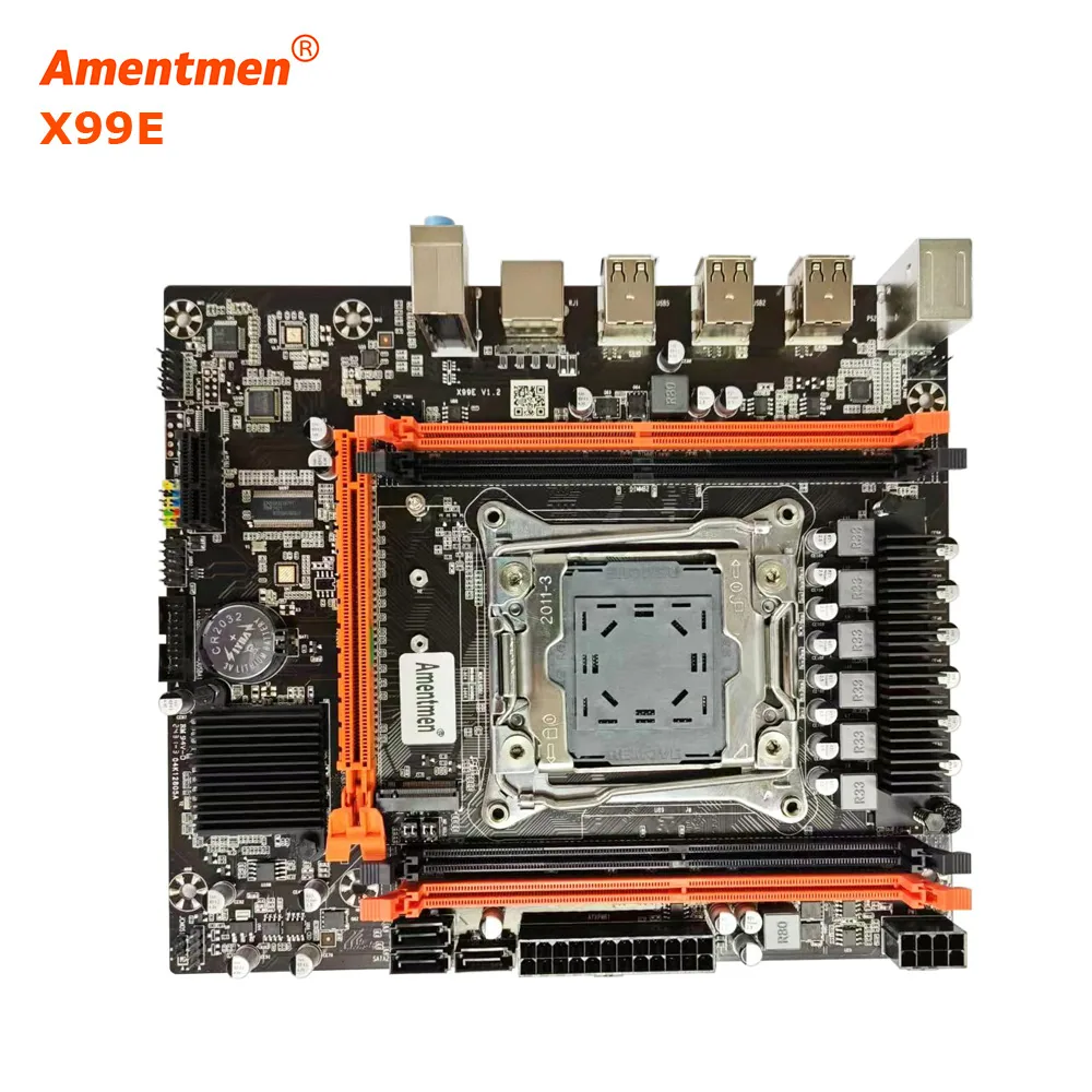 X99E Motherboard LGA2011-3 DDR4 ECC USB2.0 NVME M.2 H55 chip 4
