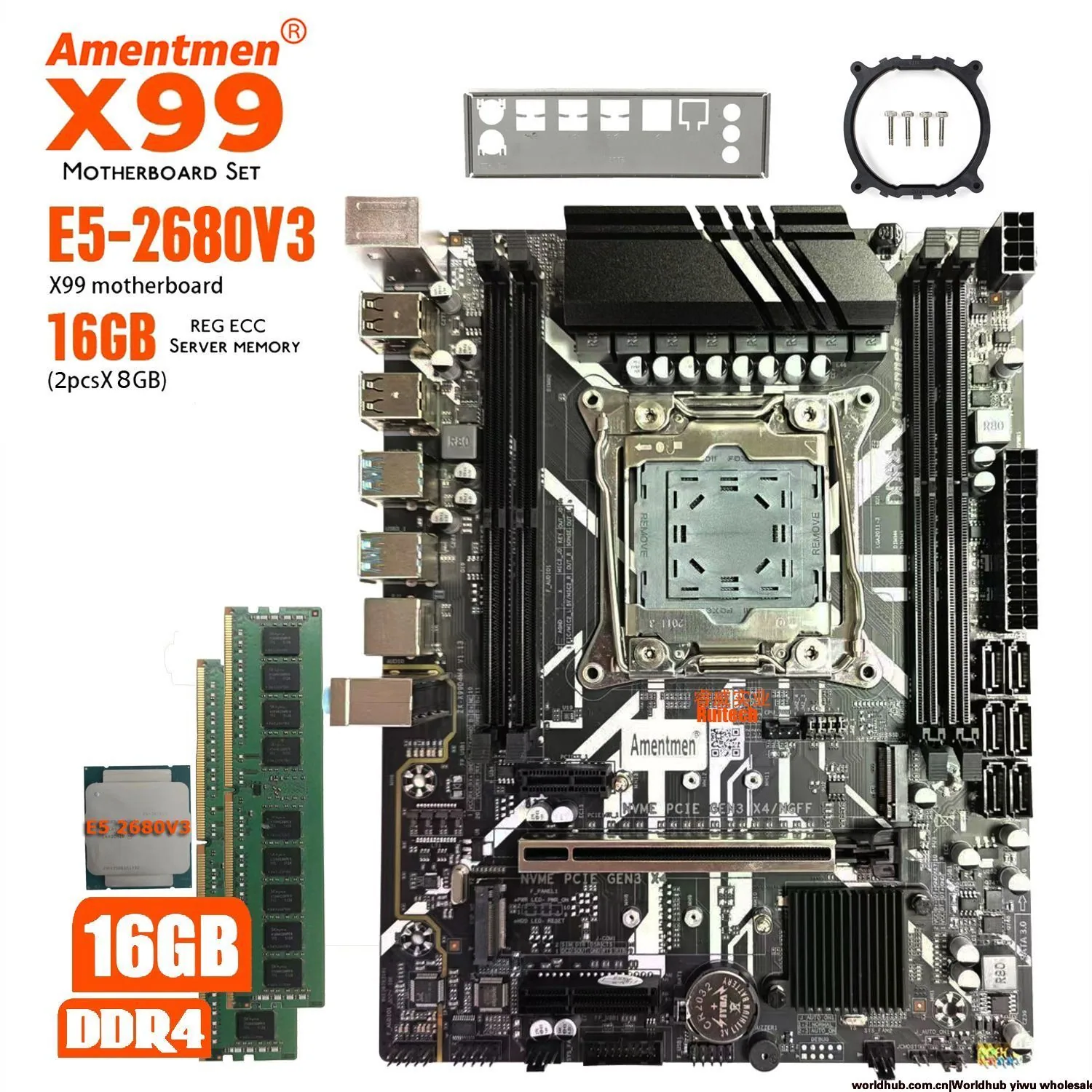 X99D4M4 Motherboard 2680V3 CPU 2x 8G PC/REG DDR4 memory studio multi-open set 2