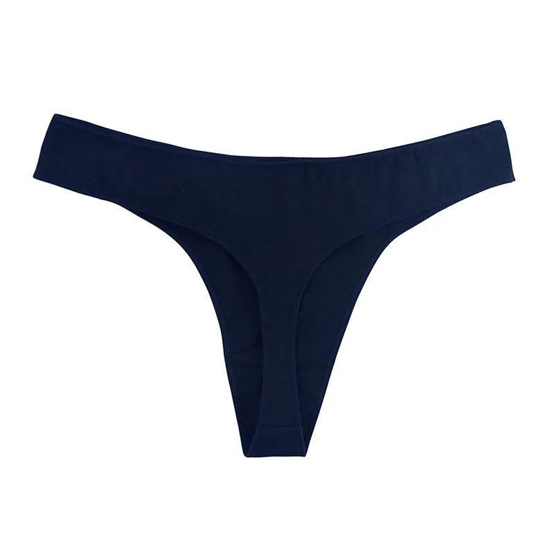 Cross-border foreign trade simple solid color women's thong sports breathable plus size women's coquettish sexy panties cotto