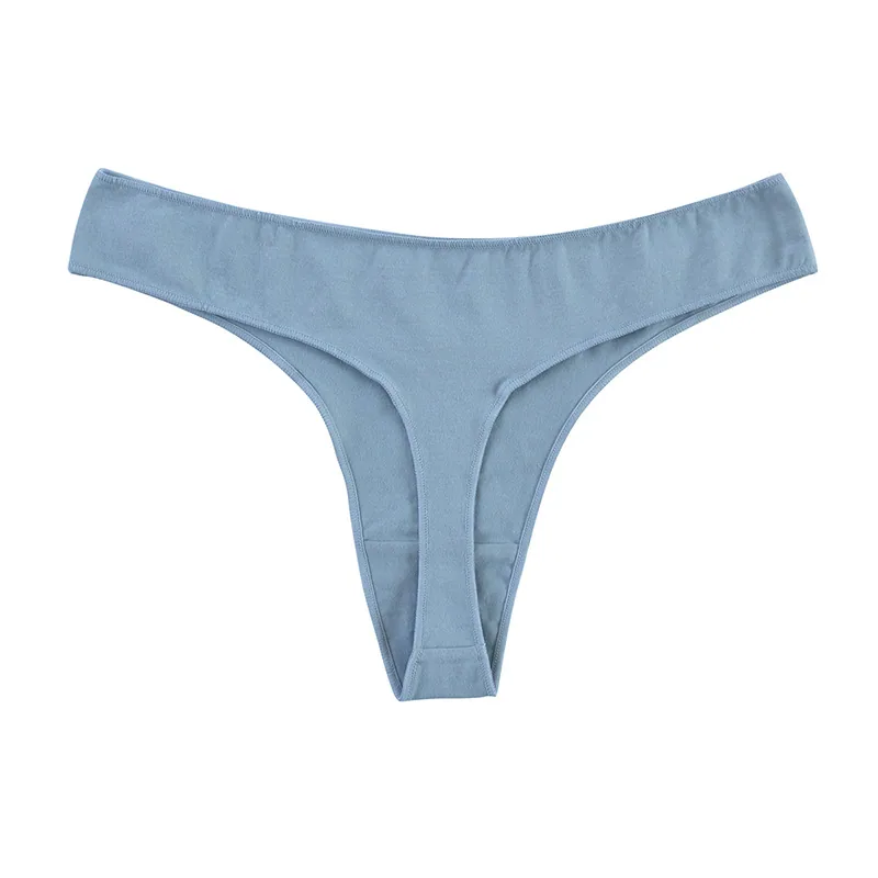 Cross-border foreign trade simple solid color women's thong sports breathable plus size women's coquettish sexy panties cotton l 6