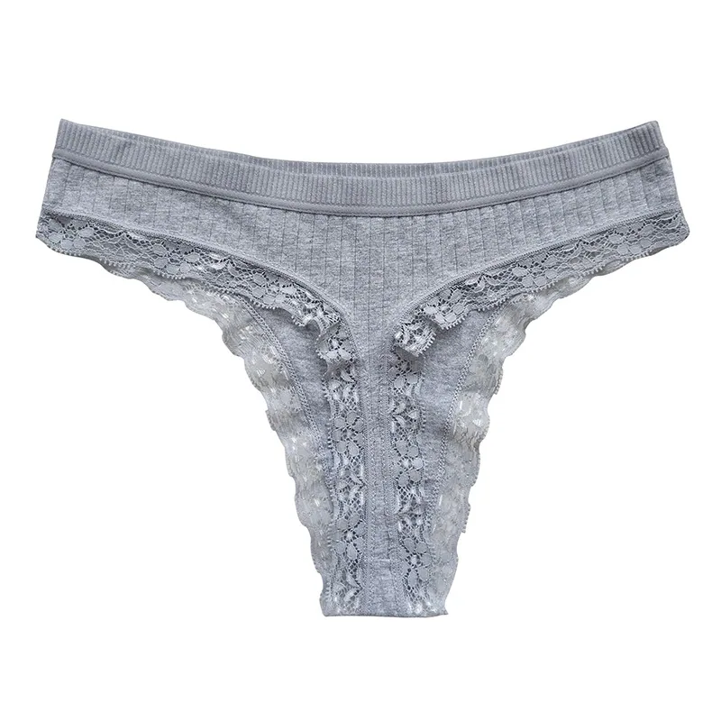 Foreign trade European and American sexy thong lace black red cotton thong underwear girls sexy lace panties pure desire 6