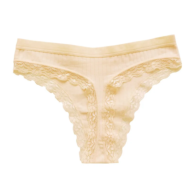 Foreign trade European and American sexy thong lace black red cotton thong underwear girls sexy lace panties pure desire 5