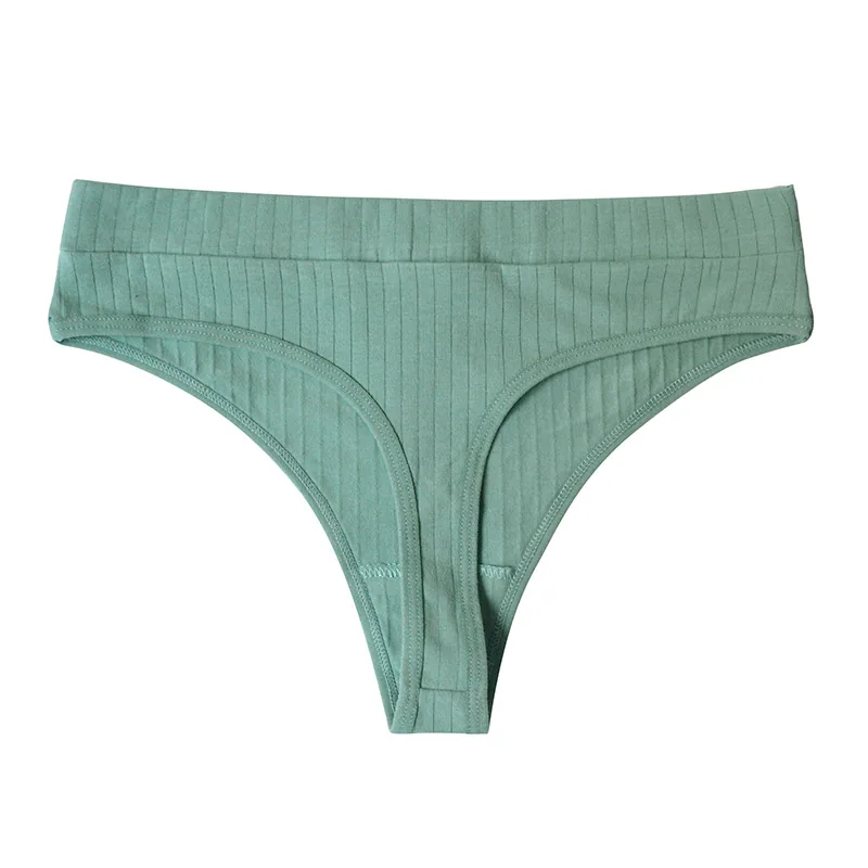 Foreign trade cross-border women's coquettish underwear wholesale cotton breathable sports thong sexy elastic band Thong 5