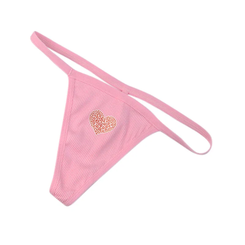 2022 Sexy Hot Thin Band Thong Cotton Girl Low Waist Double Crotch Bikini T-Pants Cross-border exclusive supply 5
