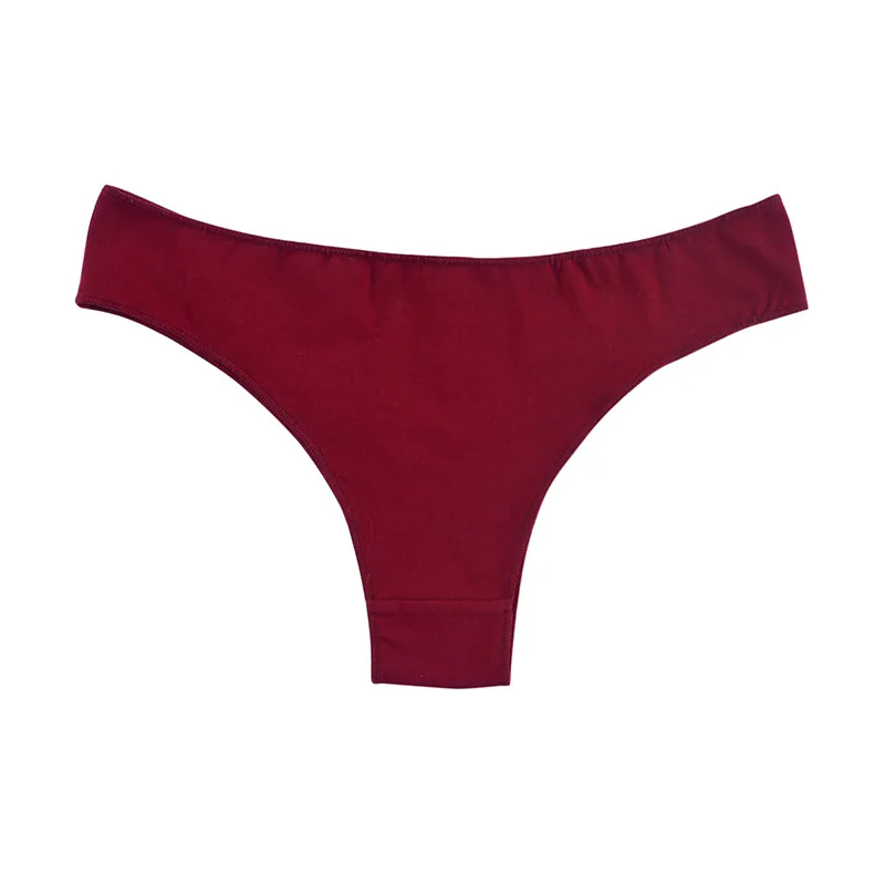 Foreign trade simple low waist women's underwear summer brazier pants wholesale sports breathable sexy thong pure cotton pure de 5