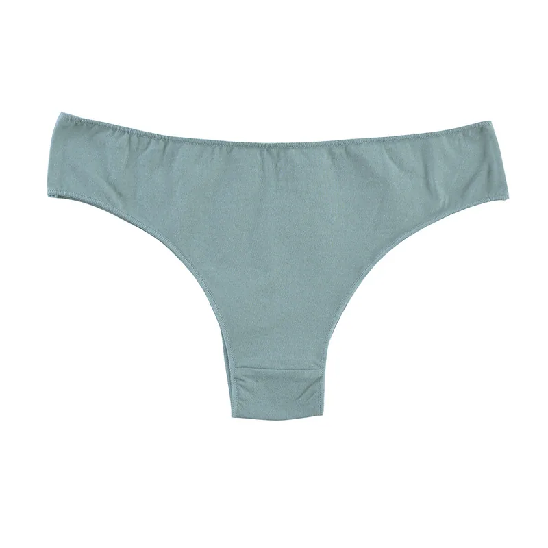 Foreign trade simple low waist women's underwear summer brazier pants wholesale sports breathable sexy thong pure cotton pure de 4