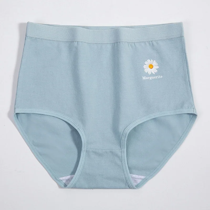 Mom high-waisted cotton underwear women's 200 pounds buttocks lift and abdominal tightening plus-size underwear women's cotton t 2
