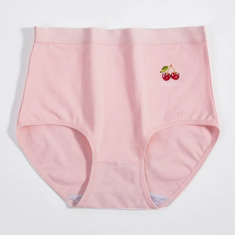 Mom high-waisted cotton underwear women's 200 pounds buttocks lift and abdominal tightening plus-size underwear women's cotton t 5