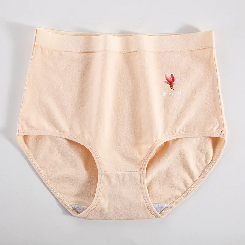 Mom high-waisted cotton underwear women's 200 pounds buttocks lift and abdominal tightening plus-size underwear women's cotton t 4