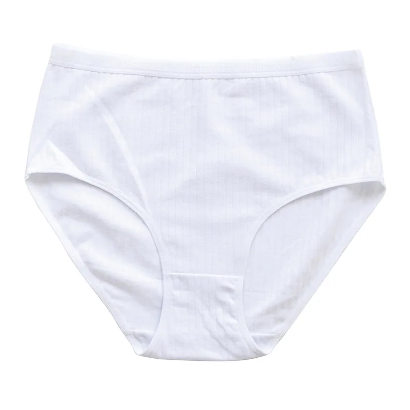 Amazon high-waisted underwear pure cotton women's large size needle drawing breathable women's briefs pure cotton tummy tuck pan