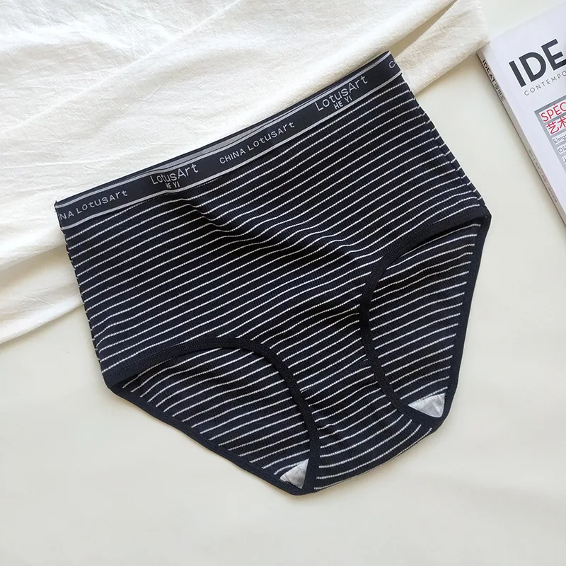 Plus size women's panties threaded cross-border AliExpress foreign trade cotton triangle panties high waisted panties pure cotto 2