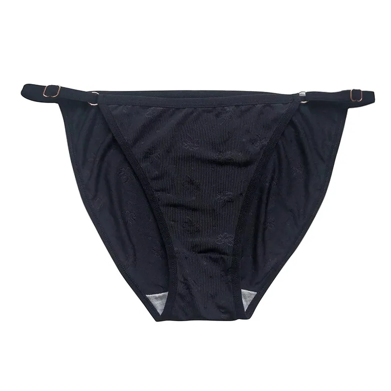 Foreign trade sexy underwear women's adjustable strap to show leg length bikini women's underwear pure cotton crotch plus siz