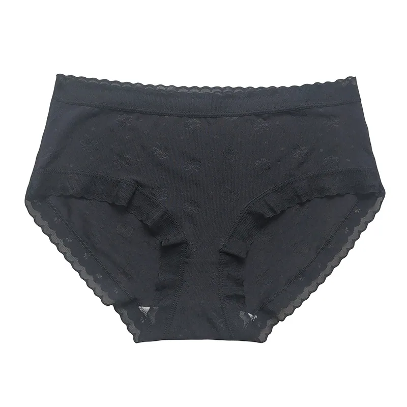 New soft high stretch thin breathable ice silk underwear women's pure cotton crotch mid-rise plus size women's underwear sexy