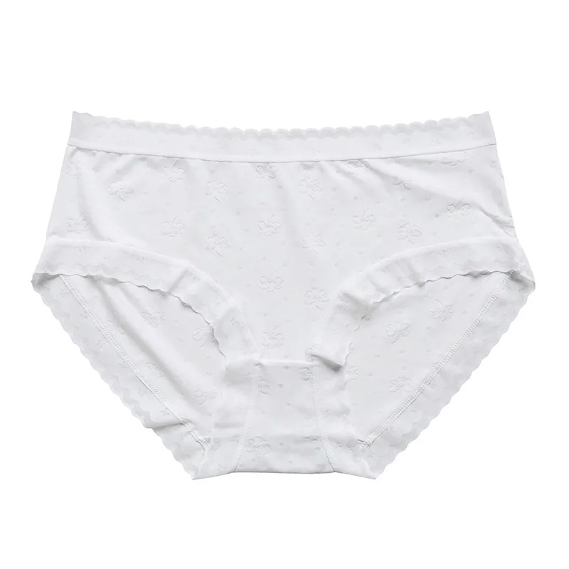 New soft high stretch thin breathable ice silk underwear women's pure cotton crotch mid-rise plus size women's underwear sexy 2