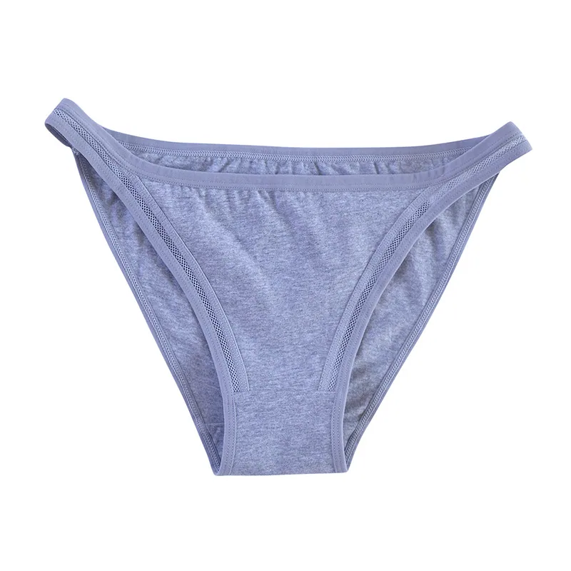 Half hip sexy panties women's pure cotton breathable wholesale simple girl bikini thin strap women's briefs low waist 4