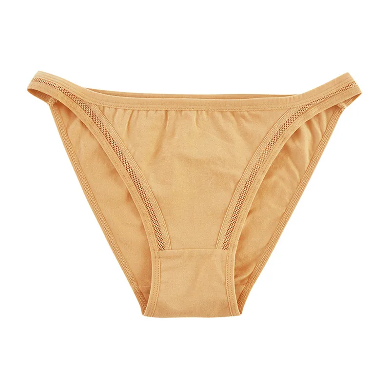 Half hip sexy panties women's pure cotton breathable wholesale simple girl bikini thin strap women's briefs low waist 2
